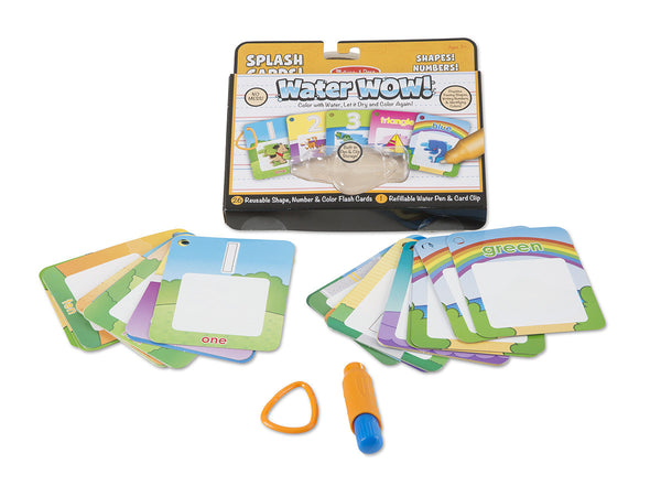 Water Wow Splash Cards On the Go Shapes Numbers Colors