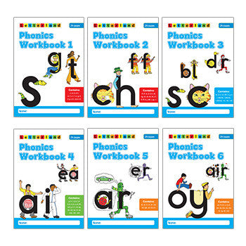 Phonics Workbooks (Set of 6 Books)