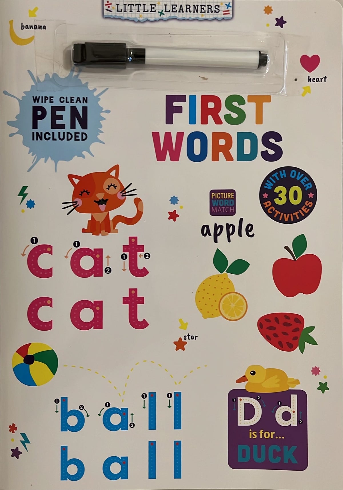 Little Learners First Words - Wipe Clean Activity Book — Spellbound ...