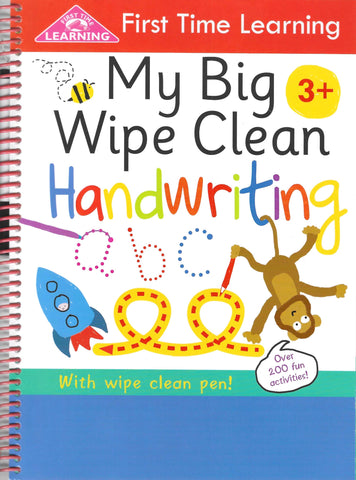 First Time Learning : My Big Wipe Clean - Handwriting (Age 3+)