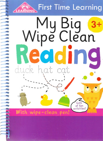 First Time Learning : My Big Wipe Clean - Reading (Age 3+)
