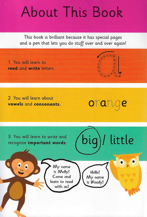 First Time Learning : My Big Wipe Clean - Reading (Age 3+)