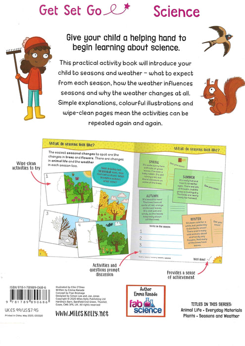 Get Set Go Science : Seasons And Weather Wipe Clean (Age 5-7)