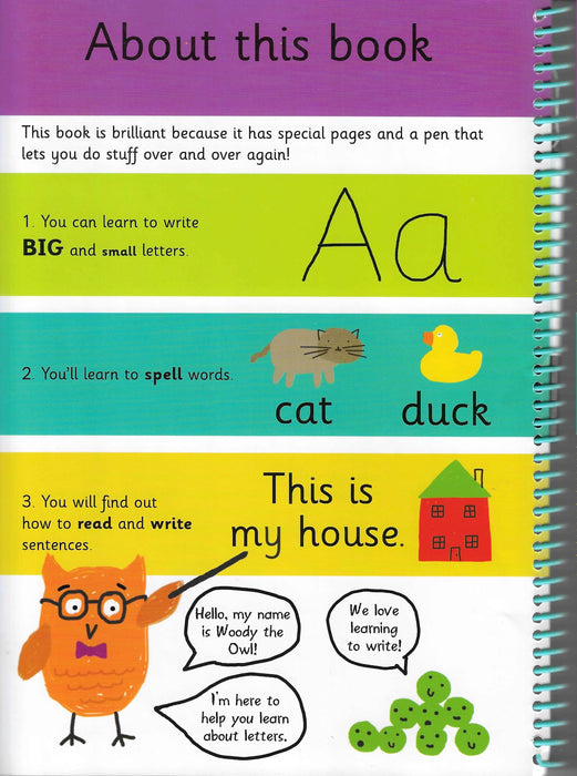 First Time Learning : My Big Wipe Clean - Letters (Age 3+)