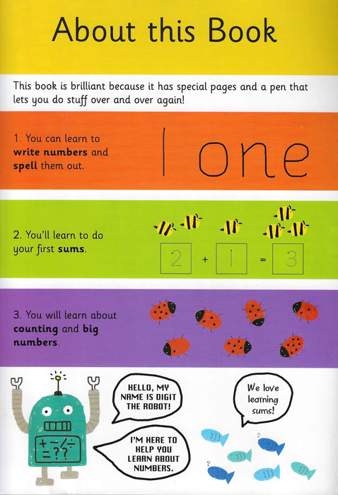First Time Learning : My Big Wipe Clean - Numbers (Age 3+)