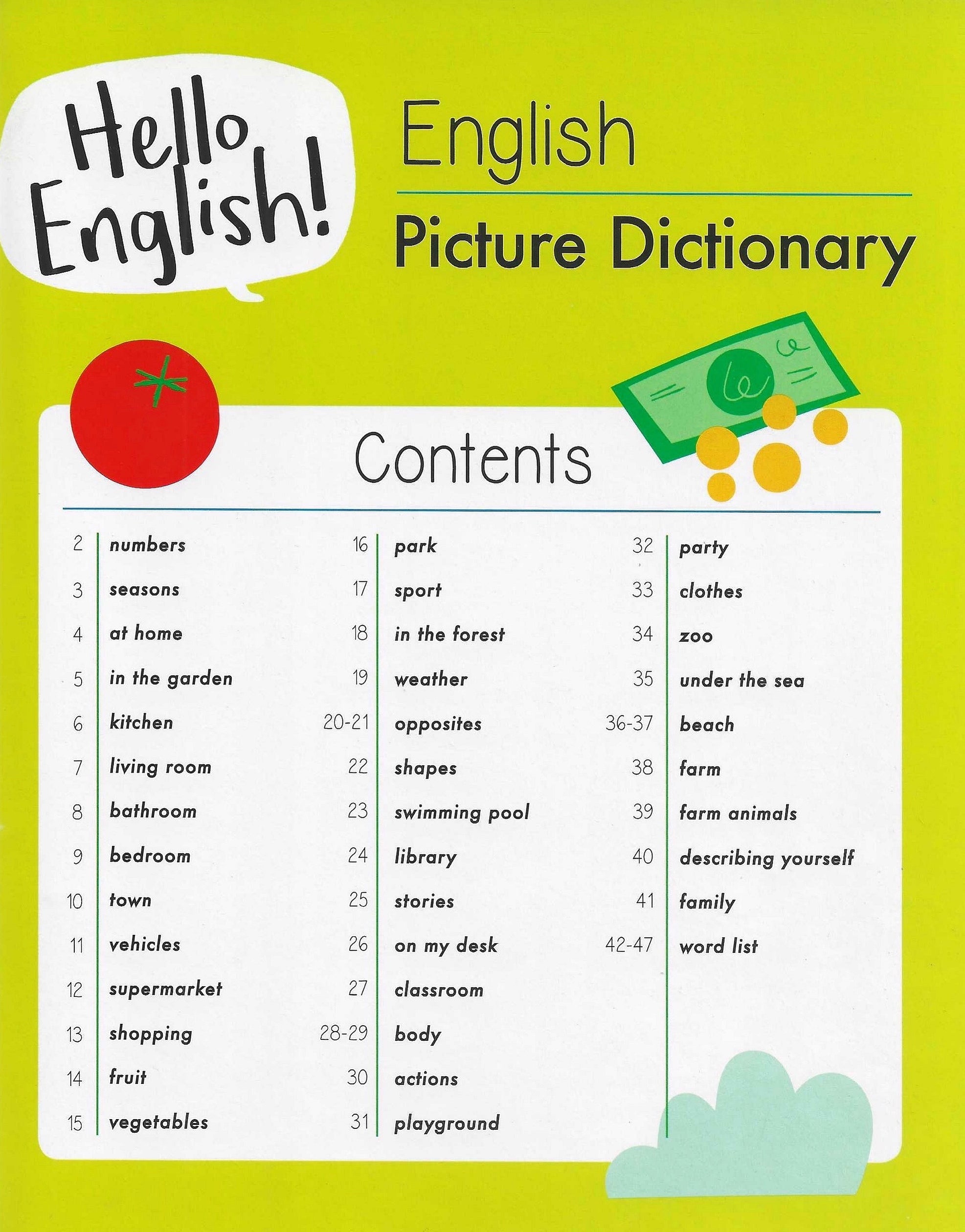 Hello English! English Picture Dictionary — Spellbound Kids Bookstore