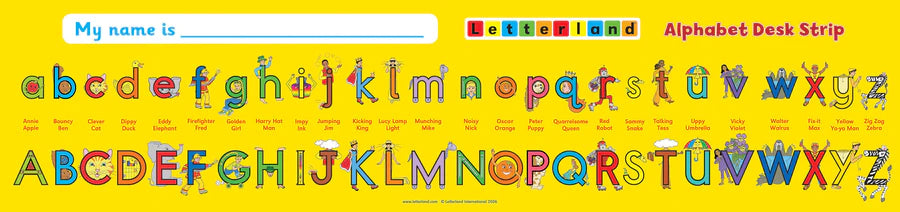 Letterland Alphabet Desk Strip