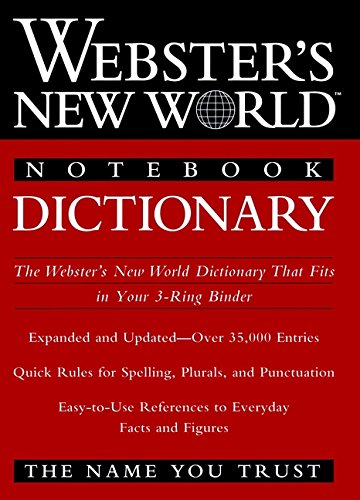Websters New World Notebook Dictionary Red