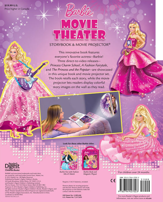 Barbie Movie Theatre Storybook and Movie Projector