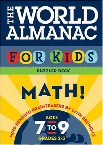 World Almanac For Kids Puzzler Deck Math Ages 7-9 Flash Cards
