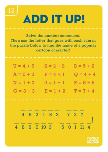 World Almanac For Kids Puzzler Deck Math Ages 7-9 Flash Cards