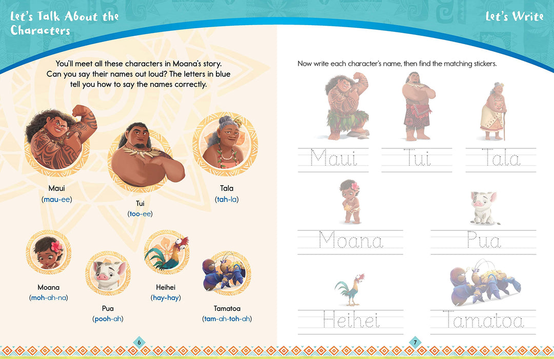 Disney Learning Moana English Practice Age 5-6