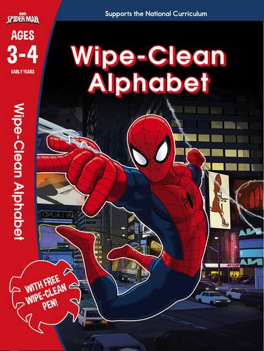 Marvel Spiderman Wipe Clean Alphabet Age 3-4