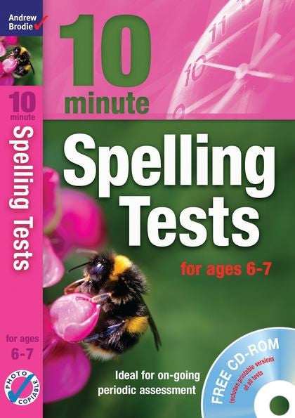 Andrew Brodie 10 Minute Spelling Tests Ages 6-7 with CD