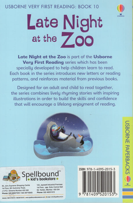 Usborne Very First Reading Book 10: Late Night at the Zoo