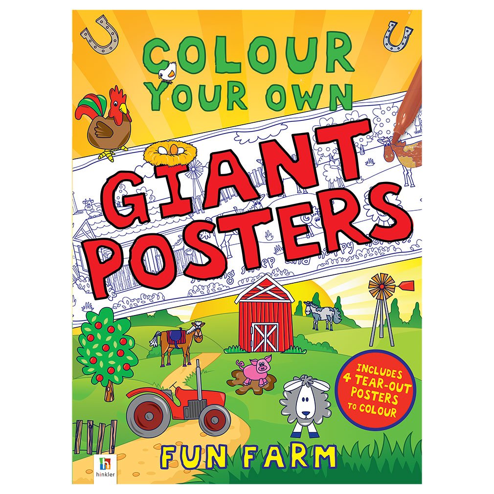 Colour Your Own Giant Posters : Fun Farm