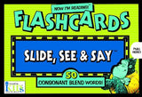 Now I Am Reading Flash Cards Slide See & Say Consonant