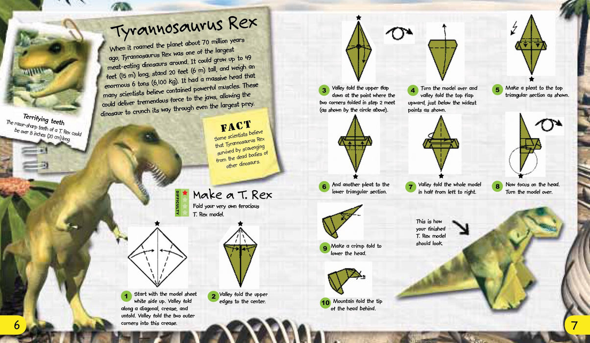 Origami Adventures: Dinosaurs
