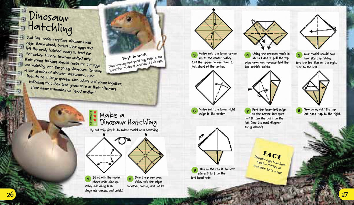 Origami Adventures: Dinosaurs