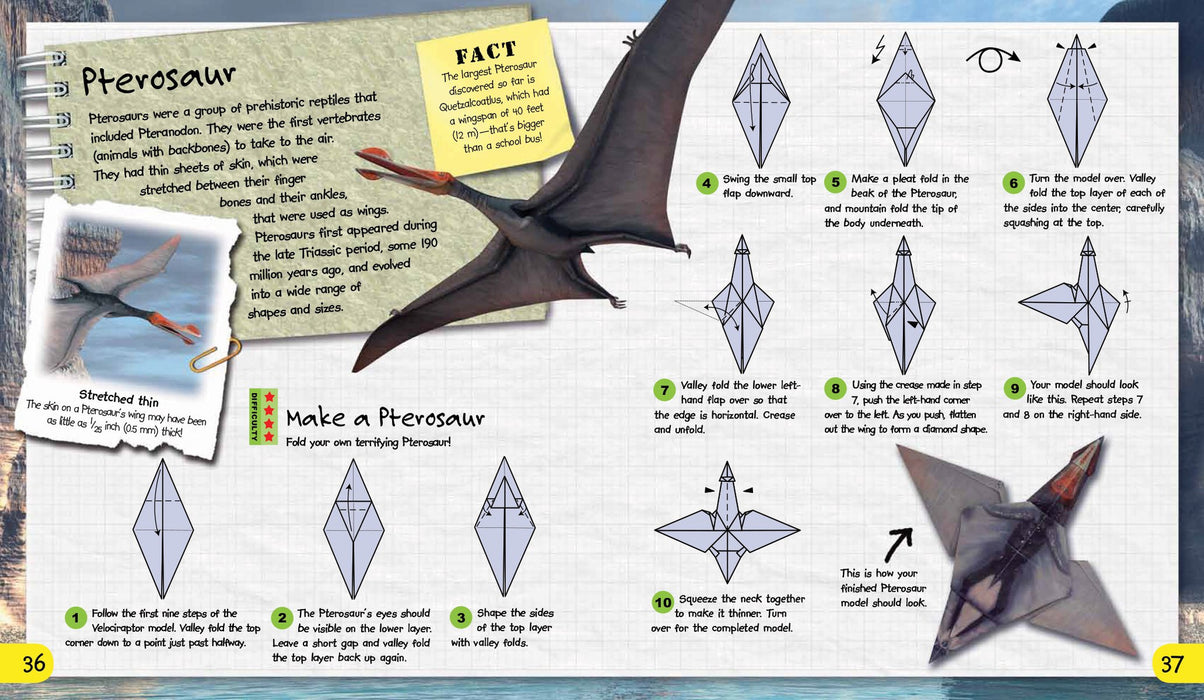 Origami Adventures: Dinosaurs