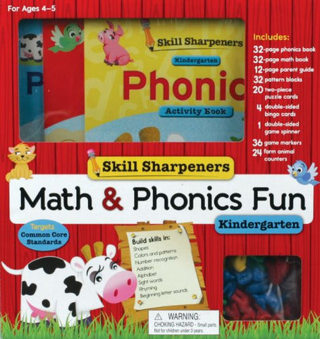 Skill Sharpeners Math & Phonics Fun Kindergarten