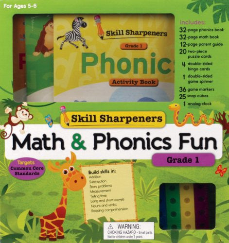 Skill Sharpeners Math & Phonics Fun Grade 1