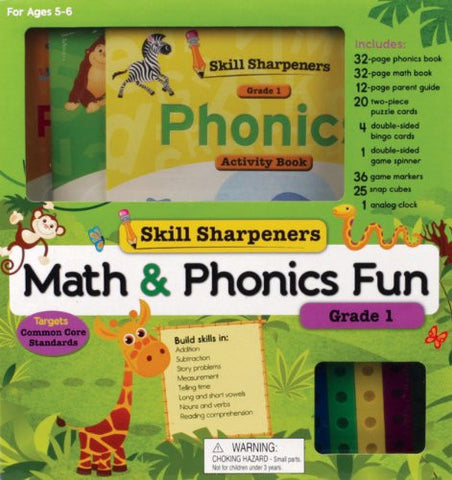 Skill Sharpeners Math & Phonics Fun Grade 1