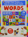 Large Floor Puzzle And Slide & Learn Flashcards Words