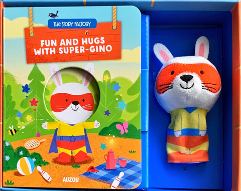 Fun And Hugs With Super-Gino - Board Book with Finger Puppet